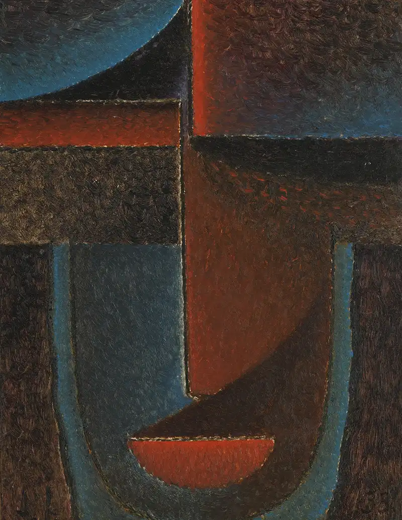 Abstrakter Kopf; Blau-Rot (Abstract Head; Blue-Red)